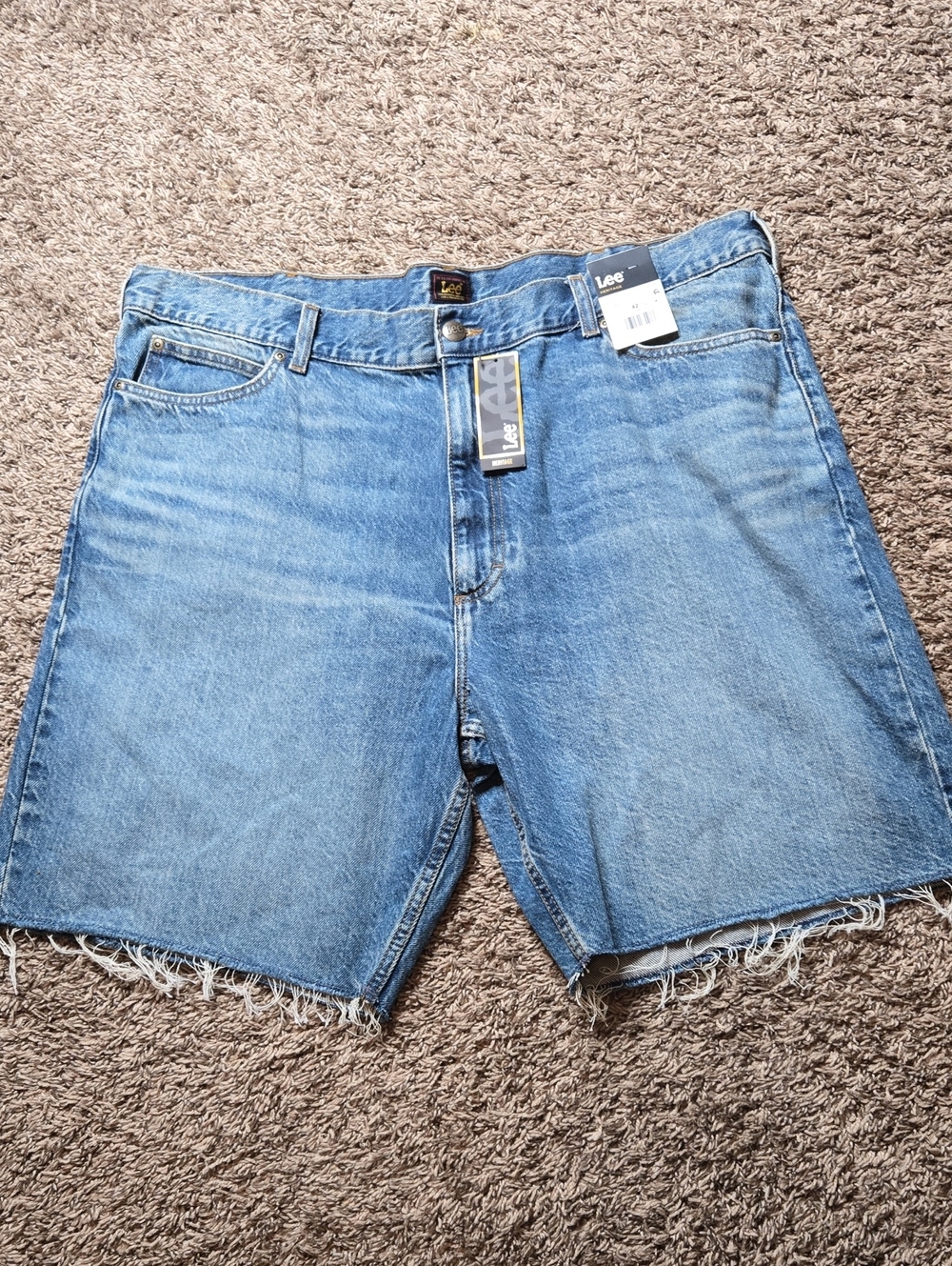 Lee Heritage Caged Loose Fit Size 42 Plus Size Denim Jean Shorts